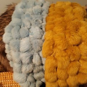 Rabbit fur scarves